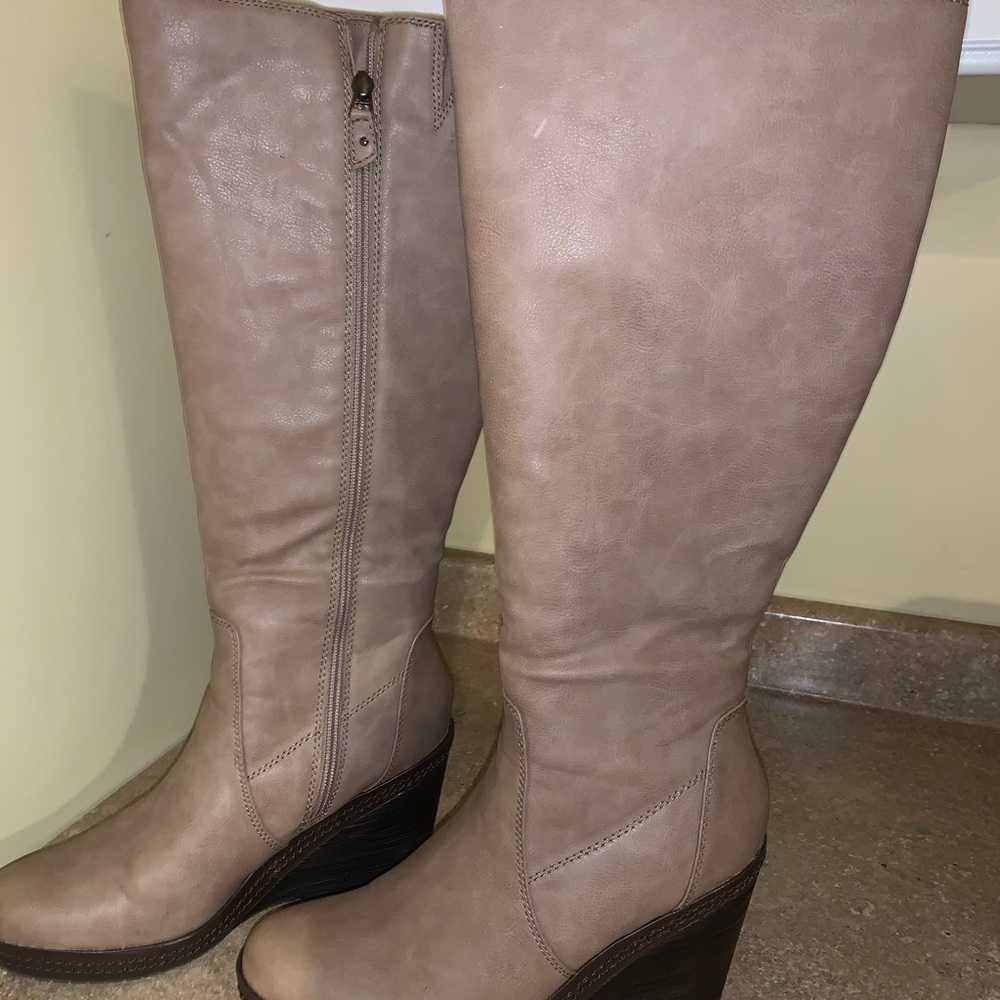 Cream colored boots